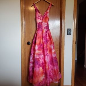 Marina Watercolor Flowers Gown - Formal / Prom